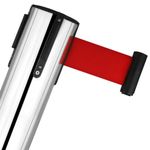Poste separador 2 unidades en acero inoxidable con cinta extensible de 3 m 320 x 63 x 910 mm - BB01200 - 07