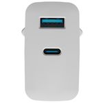 Cargador USB Natec Ribera GaN 1X USB-A + 1X USB-C 45W blanco NUC-2142 - NT37200 - 07
