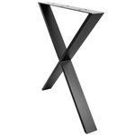Pies en 'X' para mesa. Patas en acero negro 680 x 80 x 710 mm 2-pack - IP00100 - 09