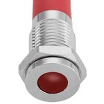 Luz LED Piloto de 8mm 12VDC para montaje en panel de color rojo - QW02200 - 02
