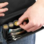 Cartera de camarero para billetes y monedas de euro con clasificador y cinturón y cierre magnético - MM07800 - 04