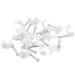 Abrazadera de clavo para cable plano 7x4 mm paquete de 25 unidades blanco - BR04200 - 05
