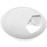 Lote de 20 pasacables redondo para encastrar en mesa de color blanco y diámetro 53 mm - KE09100 - 09