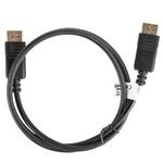 Cable Lanberg DisplayPort 1.2 macho a DisplayPort 1.2 macho 1m 4k negro CA-DPDP-10CC-0010-BK - DP10500 - 03