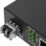 Conversor de fibra óptica 1000 Mbps multimodo de LC a RJ45 a 550m - UF04100 - 07