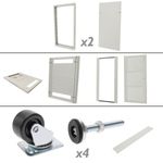 Armario rack 19" de pie 33U 600x600x1600mm blanco MobiRack DIY desmontado - WR06100 - 09