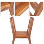 Revistero de Madera de Teca para la organización de libros, revistas y periódicos en forma de U - KZ17100 - 02