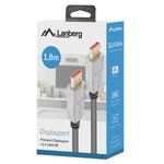 Cable Lanberg DisplayPort 1.4 macho a DisplayPort 1.4 macho 20 pines 1.8m 8k negro CA-DPDP-20CU-0018-BK - DP10900 - 03