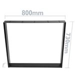 Pies rectangulares para mesa. Patas en acero negro 800 x 80 x 730 mm 2-pack - IP01100 - 03