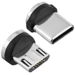 Cable de Carga 2 en 1 USB-A 2.0 macho a conectores USB-C y Micro USB magnéticos 2 m trenzado - UH10200 - 04