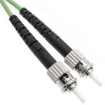 Cable de fibra óptica OM5 multimodo duplex 50µm/125µm ST/PC a ST/PC 100Gb de 2 m - GC04300 - 05