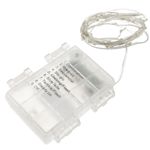 Tira de luces decorativas de 40 luces LED IP44 y 8 funciones blanco cálido 3 m a pilas - GI09200 - 01