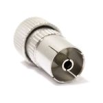 Conector de antena de TV hembra tipo recto metálico - TT01600 - 01