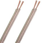 Bobina de Cable de altavoz de 2x1.00 de 25 metros transparente con indicador de polaridad - AL02100 - 05