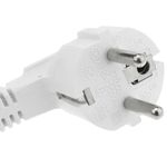 Cable de alimentación IEC-60320 blanco C13-acodado SCHUKO-macho 1.8m - CH08700 - 05