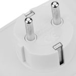 Multiplicador adaptador de clavija enchufe schuko doble blanco - IA08800 - 05