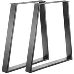 Pie rectangular para mesa. Pata en acero negro 695 x 85 x 720 mm (SOLO 1 unidad) - SA36600 - 01