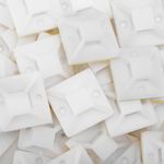 Pack de 100 bases blancas autoadhesivas 25x25mm para bridas de 6.2mm - BR10300 - 04