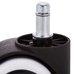 Rueda pivotante de nailon y PVC blanco sin freno 50mm M10 5 pack - KR02500 - 05