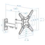 Soporte pantalla LCD a pared para TV de 13"- 43" articulado - TQ28900 - 08