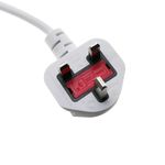 Cable eléctrico British Standard BS-1363-1 a IEC-60320-C13 de 1.8m blanco - CL05700 - 03