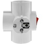 Clavija enchufe triple schuko de color blanco 220VAC con interruptor - IA09000 - 03