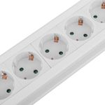 Regleta de enchufes 10 schuko con interruptor y protección sobretensiones blanco (1.5m cable) - CA00900 - 04