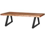 Pies rectangulares para mesita y banqueta Patas en acero negro 480 x 60 x 420 mm 2-pack - IP02200 - 05
