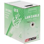 Bobina de cable de red ethernet Cat. 5e UTP de 305 m flexible de color gris - LM00400 - 03