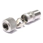 Conector de antena de TV hembra tipo recto metálico - TT01600 - 03