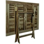 Mesa plegable 135 x 85 cm para jardín exterior de madera de teca certificada - S107600 - 07