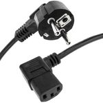 Cable de alimentación eléctrico IEC-60320 C13 acodado a schuko macho de 3 m - CH03200 - 01