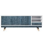 Pack de 4 patas ladeadas para muebles con forma cónica y protección antideslizante de 15cm color negro y dorado - IN11700 - 03