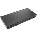 Patch panel rack 19" de fibra óptica 1U negro de 12 puertos ST - FQ00200 - 04