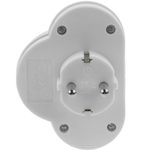 Clavija enchufe doble schuko de color blanco 250VAC con interruptor - IA08600 - 05