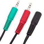 Adaptador de audio OMTP para auricular y micrófono Minijack 3.5mm Hembra a 2x Minijack 3.5mm Macho - AW01300 - 07