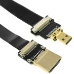 Cable vídeo HDMI plano FPV 50 cm A-macho a micro D-macho - HG08500 - 01