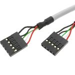 Adaptador USB de placa madre 2x5 pin a 2xAH bracket - US03100 - 04