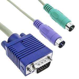 Cable VGA Teclado Ratón ATX 15m (M/M)