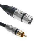Cable de audio micrófono XLR 3pin hembra a RCA macho de 1m - AX02100 - 01