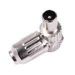 Conector de antena TV macho acodado metálico aéreo - TT01700 - 01