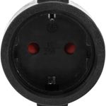 Prolongador de cable eléctrico schuko macho a hembra de 2 m negro IP44 - CG00100 - 03