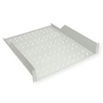 Bandeja rack 19" de fijación frontal de 2U y profundidad 550 mm blanco - WT00400 - 01