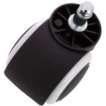 Rueda pivotante de nailon y PVC blanco sin freno 50mm M10 5 pack - KR02500 - 04