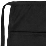 Delantal de camarero 60 x 30 cm negro de cintura corto con 3 bolsillos - MM10000 - 05