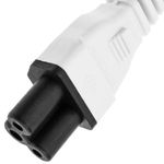 Cable de alimentación eléctrico IEC-60320 C5 a schuko macho de 1.8 m blanco - FB09500 - 07