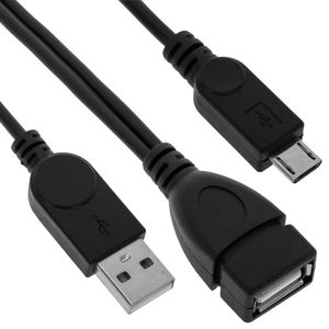 Cable OTG MicroUSB con alimentación para SmartPhones y Tablets
