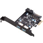 Tarjeta PCIe a SuperSpeed USB 3.0 con 2 puertos externos y 1 interno de 19 pines - UU00000 - 01