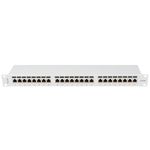 Patch panel 19" blanco de 24 RJ45 CAT.6A FTP 1U Lanberg PPSA-1024-S - RD12400 - 04