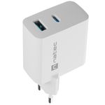 Cargador USB Natec Ribera GaN 1X USB-A + 1X USB-C 65W blanco NUC-2144 - NT37400 - 08